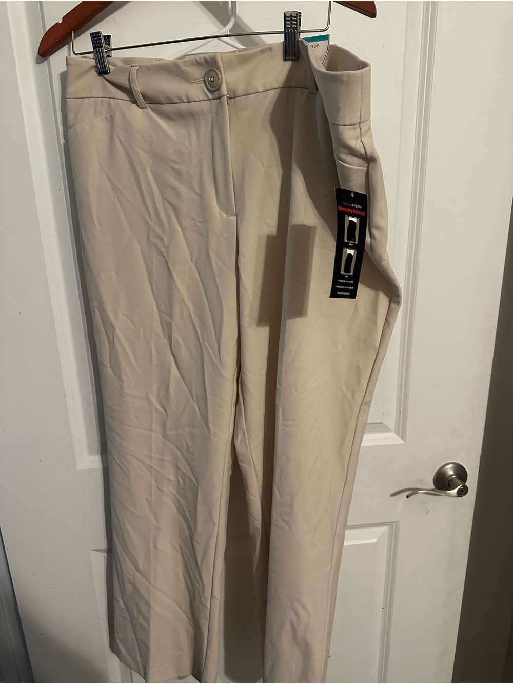 Sag Harbor Cream Slimming Solution Pants Tag